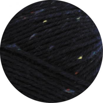 Farbnuster von der  Meilenweit 150 Tweed Farbe  8816 Nachtblau